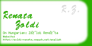 renata zoldi business card